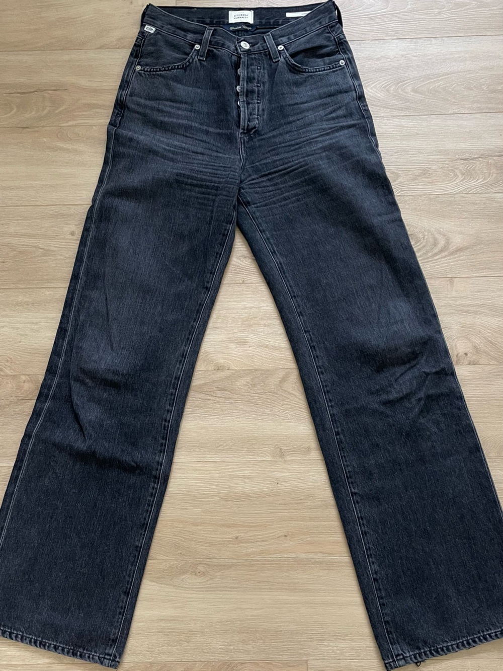 Citizens Of Humanity Annina Black Straight-Leg Jeans